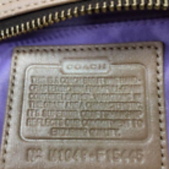 Coach Ashley Women's Bronze Leather Double Handle Strap Shoulder Handbag Purse - Picture 7 of 7